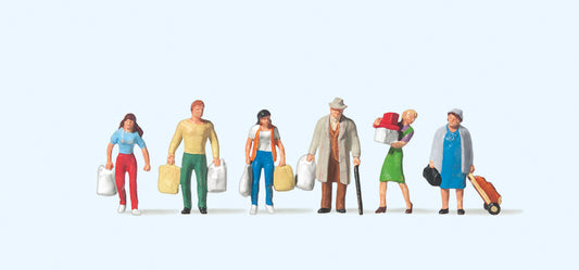 Preiser 75005 Shopping (6) Figure Set TT Scale