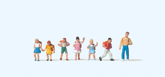 Preiser 75006 School Children (7) Figure Set TT Scale