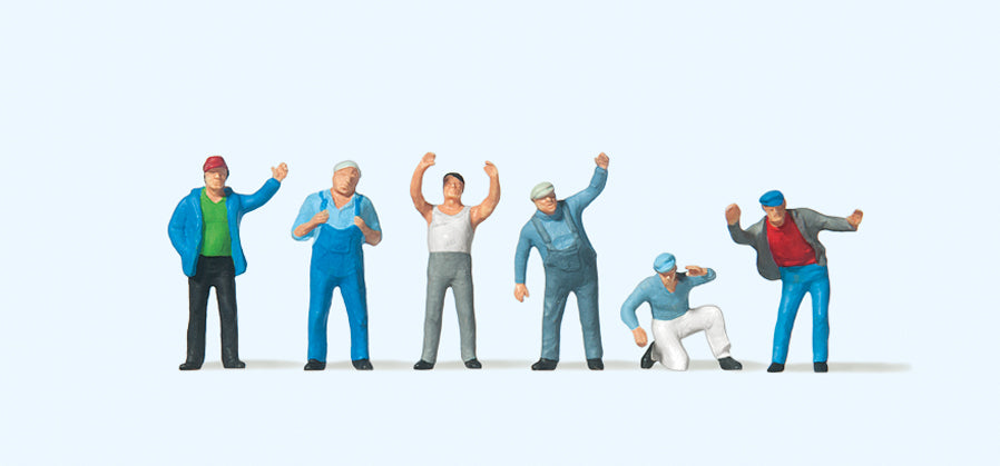 Preiser 75009 Workers (6) Figure Set TT Scale