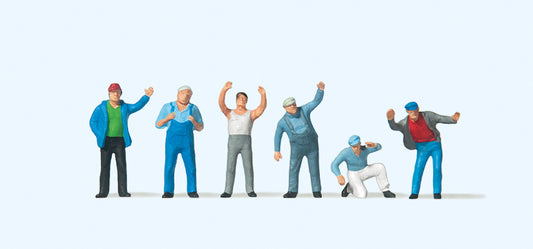 Preiser 75009 Workers (6) Figure Set TT Scale