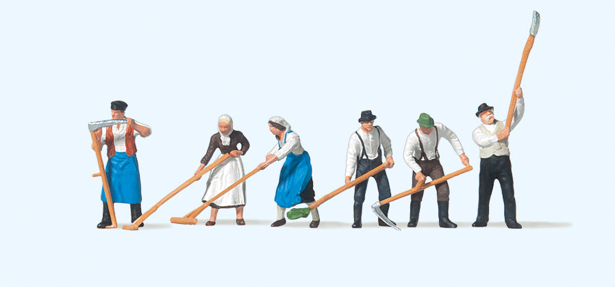 Preiser 75010 Hay Harvesters (6) Figure Set TT Scale