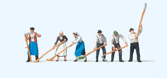 Preiser 75010 Hay Harvesters (6) Figure Set TT Scale