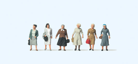 Preiser 75017 Female Commuters (6) Figure Set TT Scale