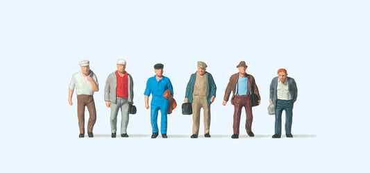 Preiser 75018 Male Commuters (6) Figure Set TT Scale