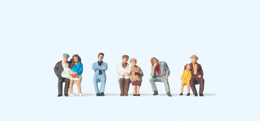 Preiser 75024 Passengers Seated (8) Figure Set TT Scale