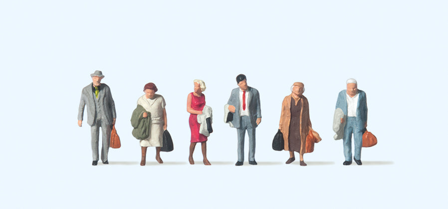 Preiser 75027 Passengers (6) Figure Set TT Scale