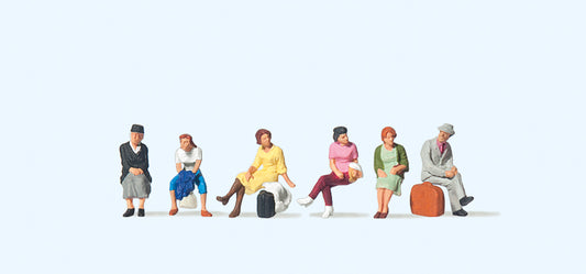 Preiser 75037 Travellers Seated (6) Figure Set TT Scale
