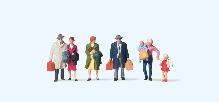 Preiser 75038 Passengers Walking (6) Figure Set TT Scale