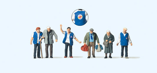 Preiser 75046 Travellers Aid (6) Figure Set TT Scale