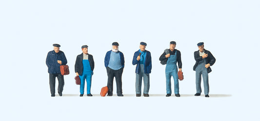 Preiser 75051 Industrial Workers/Dockers (6) Figure Set TT Scale