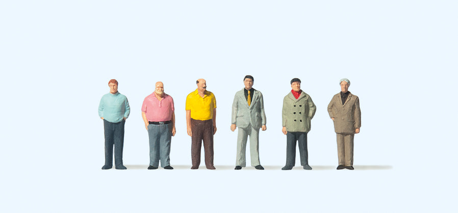 Preiser 75054 Men Standing (6) Figure Set TT Scale