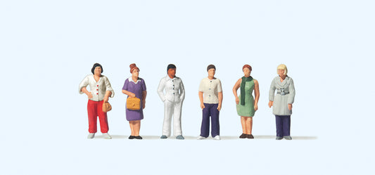 Preiser 75055 Women Standing (6) Figure Set TT Scale