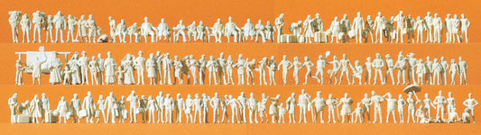 Preiser 79006 Passengers/Passers By (125) Unpainted Figures N Gauge