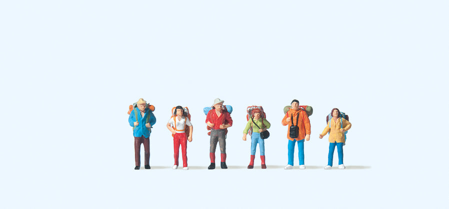 Preiser 79027 Young Travellers (6) Figure Set N Gauge