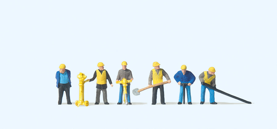 Preiser 79035 Track Maintenance Crew (6) Figure Set N Gauge