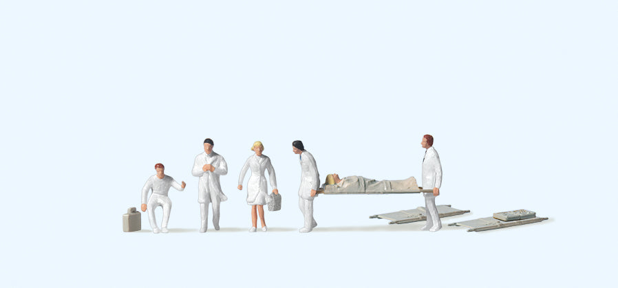 Preiser 79048 Emergency Team (5) Figure Set N Gauge