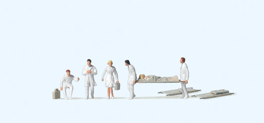 Preiser 79048 Emergency Team (5) Figure Set N Gauge