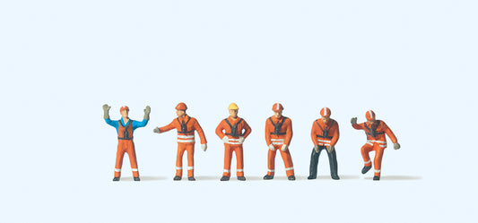 Preiser 79062 DB Shunters (6) Figure Set N Gauge