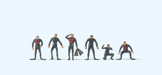 Preiser 79088 Divers (6) Figure Set N Gauge