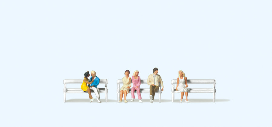 Preiser 79092 Couples Seated (3x2) Figure Set N Gauge