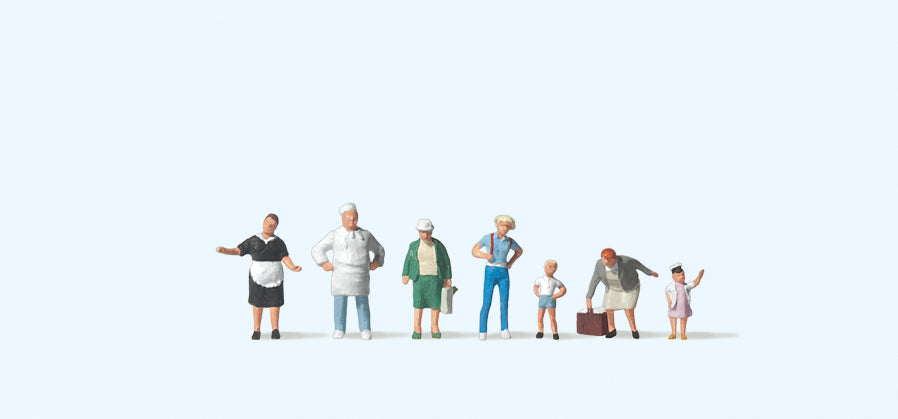 Preiser 79097 Krause the Baker with Family/Customers Figure Set N Gauge