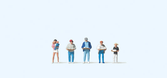 Preiser 79107 At the Cafeteria (5) Figure Set N Gauge