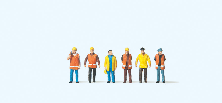 Preiser 79154 Workers in Protective Clothes (6) Figure Set N Gauge