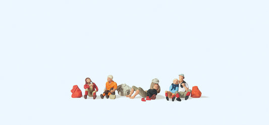Preiser 79159 Wanderers Resting (6) Figure Set N Gauge