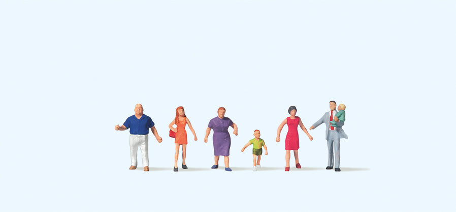 Preiser 79182 Family Krause Taking a Walk (6) Figure Set N Gauge