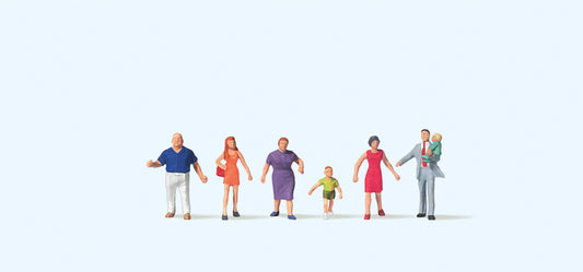Preiser 79182 Family Krause Taking a Walk (6) Figure Set N Gauge