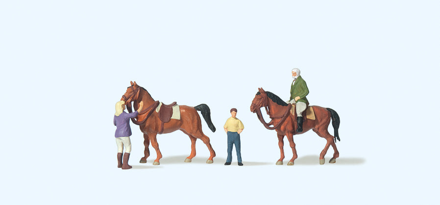 Preiser 79186 At the Riding School (2) Figure Set N Gauge