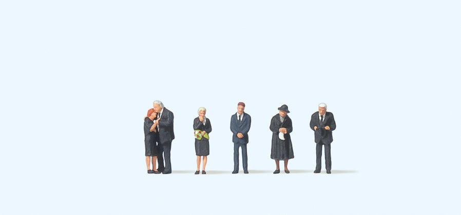 Preiser 79195 Funeral Mourners (6) Figure Set N Gauge