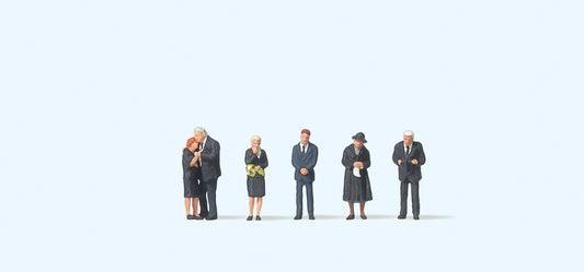 Preiser 79195 Funeral Mourners (6) Figure Set N Gauge