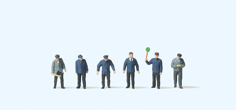 Preiser 79224 DB Railway Personnel Era III (6) Figure Set N Gauge