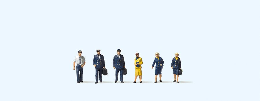 Preiser 80912 Civil Airline Personnel (6) Figure Set 1:200