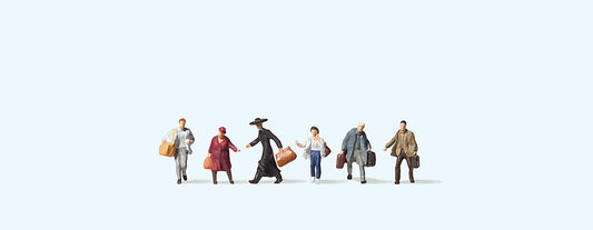 Preiser 88526 Passengers Hurrying (6) Figure Set Z Scale