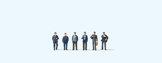 Preiser 88530 Industrial Workers/Dockers (6) Figure Set Z Scale