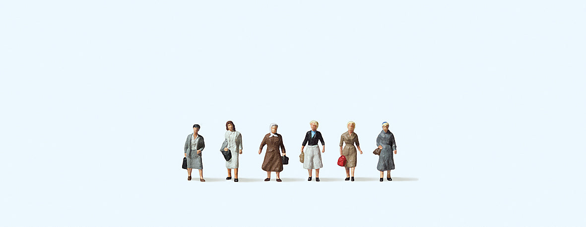 Preiser 88531 Female Commuters (6) Figure Set Z Scale