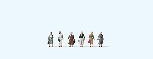 Preiser 88531 Female Commuters (6) Figure Set Z Scale