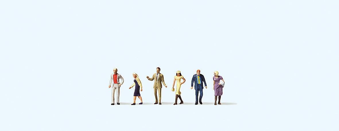 Preiser 88542 Passers By (6) Figure Set Z Scale