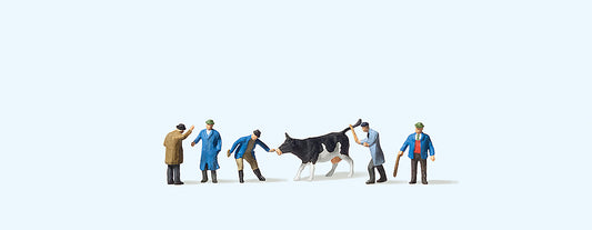 Preiser 88544 At the Cattle Market (6) Figure Set Z Scale