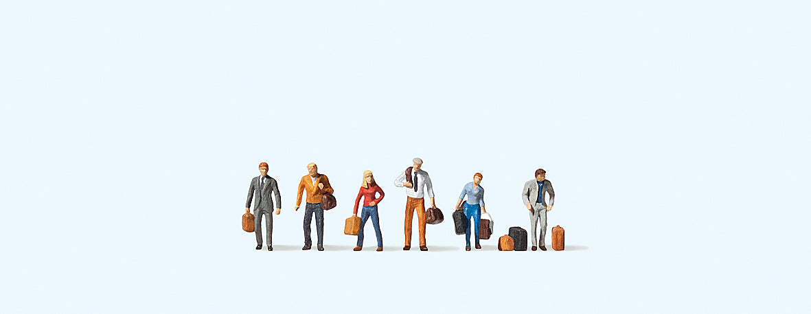 Preiser 88546 Travellers Walking (6) Figure Set Z Scale