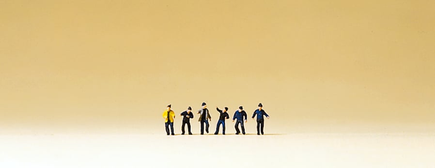 Preiser 89350 Merchant Seamen (6) Figure Set 1:350