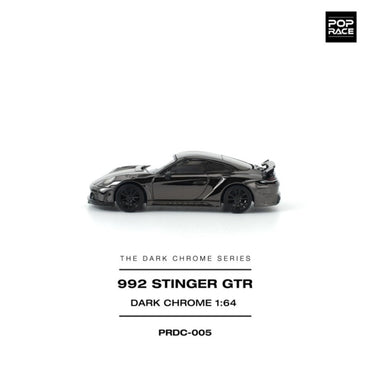 Pop Race 992 Stinger GTR Dark Chrome 1:64 Diecast Car PRDC005
