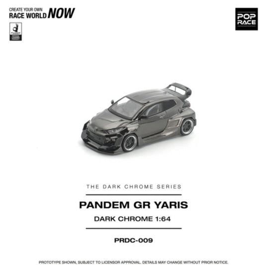 Pop Race Pandem GR Yaris Dark Chrome 1:64 Diecast Car PRDC009