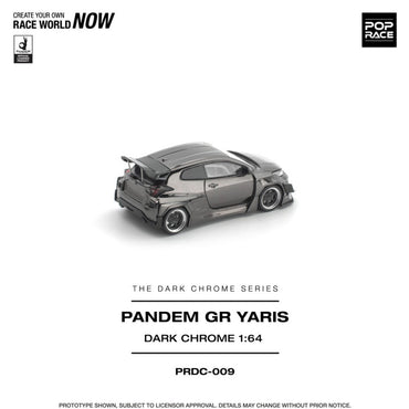 Pop Race Pandem GR Yaris Dark Chrome 1:64 Diecast Car PRDC009
