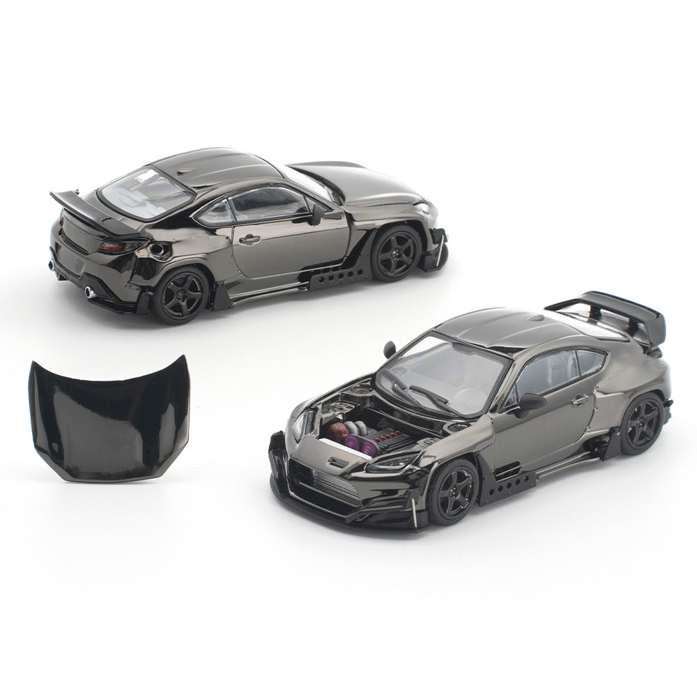 Pop Race Pandem GR86 Dark Chrome 1:64 Diecast Car DC014