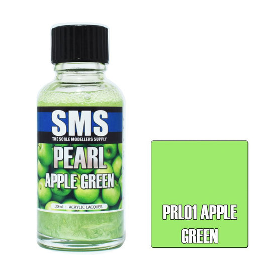 SMS PRL01 Pearl APPLE GREEN 30ml Acrylic Lacquer