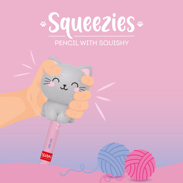 Legami Squeezies Pencil with Squishy - Kitty - HB