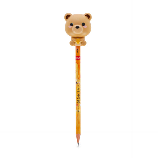 Legami Squeezies Pencil with Squishy - Teddy Bear - HB